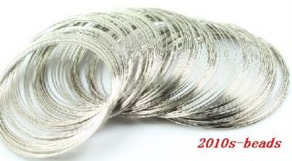 100LOOPS Steel Memory Wire for Bracelet Bangle Cuff 60mm 2 Color