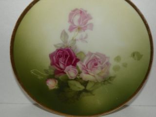 Thomas Sevres Bavaria Mentone Hand Painted Rose Plate 6 Shabby Chic
