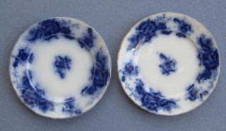 Two Johnson Brothers Flow Blue Mentone Salad Plates