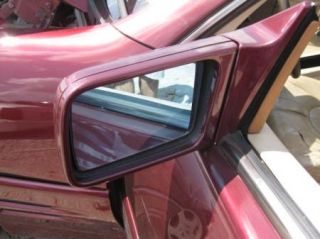 Mercedes Benz R129 SL Left Driver Side View Mirror Door Maroon Red OEM