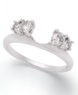 Diamond Ring, 14k White Gold Diamond Guard Ring (1/4 ct. t.w.)   Rings
