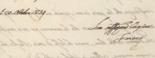 1839 Francis IV Duke of Modena Italy Royal Document Autograph