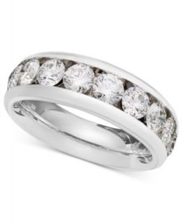 Diamond Ring, 18k White Gold Certified Diamond Milgrain Anniversary