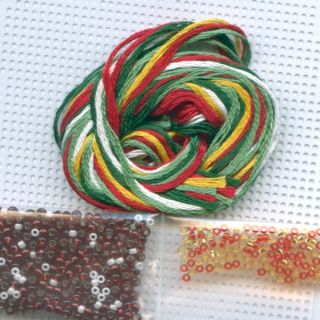 Be Merry Beaded Christmas Ornament Kit Mill Hill 2010 Winter Holiday