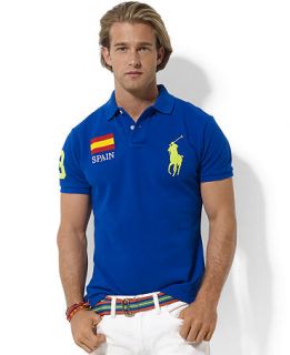 Polo Ralph Lauren Shirt, Custom Fit Neon Country Mesh Polo   Mens