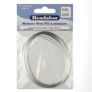 Beadalon Oval Bracelet Memory Wire Silver Plated 23LOOP
