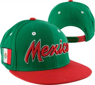 Mexico Soccer Green Scarlet Headliner Snapback Adjustable Hat