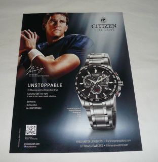 2012 Citizen Eco Drive Watch Ad Page Eli Manning