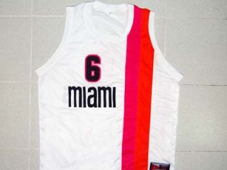 Lebron James Miami Floridians Retro Jersey White New Any Size