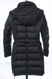 795 New Burberry Brit Metcalfe Black XS 0 2 Coat Jacket Hood Belted