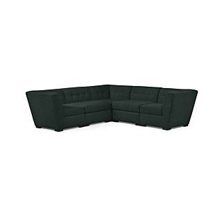 Roxanne Fabric Modular Sectional Sofa, 5 Piece (3 Square Corner Units