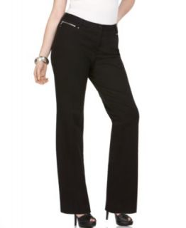 Michael Kors New Gramercy Black Five Pocket Flat Front Dress Pants