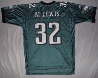 Reebok Philadelphia Eagles Michael Lewis Football Jersey #32 Mens Size
