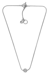 MICHAEL KORS Sparkle Silver Necklace NWT   FREE US / CANADA shipping