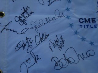 Golf Flag Autographed by 25 Superstars Michelle Wie w Proof