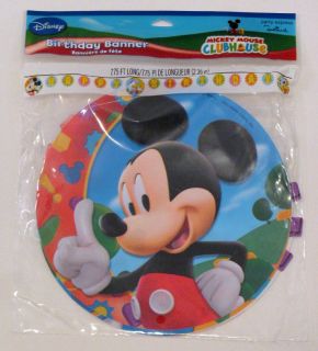 Disney Mickey Mouse Party Plastic Happy Birthday Banner Hallmark