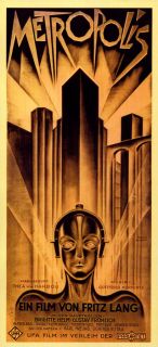 METROPOLIS Large Vintage Movie Poster Reproduction 1926 German Film