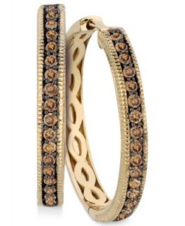 Le Vian 14k Gold Earrings, Chocolate Diamond Hoop Earrings (5/8 ct. t
