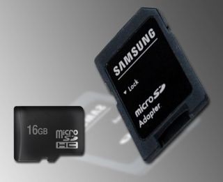 Micro SDHC 16GB Memory Card + Adapter