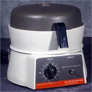 IEC MB Microhematocrit Centrifuge with 24 Place Hematocrit Rotor Lid