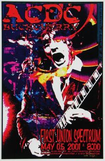 AC DC 2001 Philadelphia Concert Poster