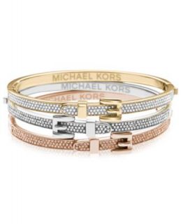 Michael Kors Bracelets, Tri Tone Belt Buckle Bangles   Fashion Jewelry