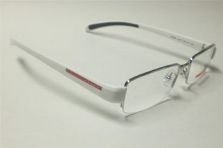 Prada VPS 55A VPS55A Silver White aai 1O1 Eyeglasses 51