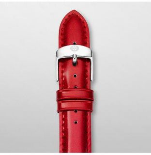 Brand New Michele 18mm Red Glitter Fashion Patent Strap MS18AA350891