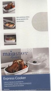 Mainstays Home Express Cooker Microwave Steamer w Rack
