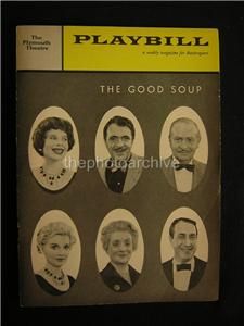 1960 Ruth Gordon Mildred Natwick The Good Soup Signed Theatre Playbill