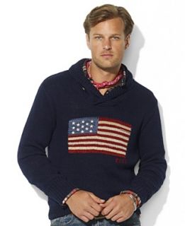 Polo Ralph Lauren Shirt, Flag Shawl Pullover