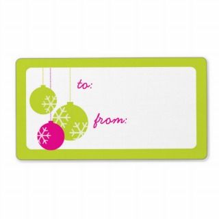 Retro Modern Holiday Ornaments Christmas Gift Tags Shipping Label