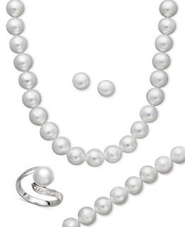 Pearl Jewelry Set, Sterling Silver Cultured Freshwater Pearl and