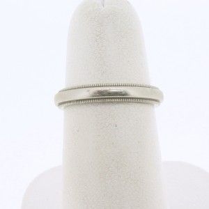 Tiffany Co 3mm Platinum Milgrain Wedding Band Ring