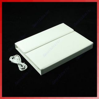 with Bluetooth Wireless Keyboard for iPad Stand Cover White