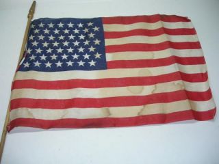 Vintage 49 Star United States American Flags on Sticks