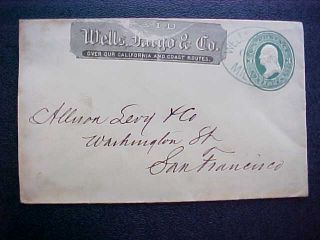 Wells Fargo Milpitas California 3c Entire Cover Large Blue Oval Cancel