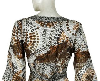 New $429 Day Birger Et Mikkelsen Printed Sheer Silk Dress Large L