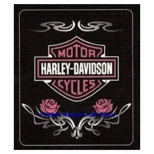 Harley Davidson Bedding Pink Tattoo Blanket Throw Apparel Merchandise