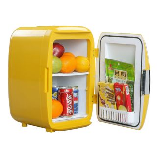 Car Cooler/Warmer Dorm Home Mini Fridge Office Refrigerator 16L Yellow