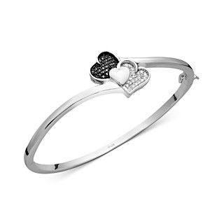 Treasured Hearts Diamond Jewelry Collection, Sterling Silver Black and