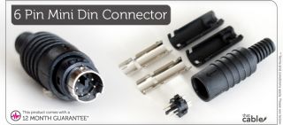 Pin Mini DIN Solder Connector Miniature Male Plug AV Audio Video