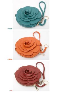 New Vivid Color Lovely Flower Shoulder Mini Bag Clutch