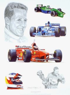 Stuart McIntyre Tribute to Michael Schumacher F1 Cars