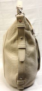 Authentic Michael Kors Bowen Large White Python Shoulder Tote Handbag