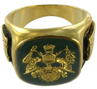 Made in The USA Ring Mens US Army 14k GP Crest Sz 8