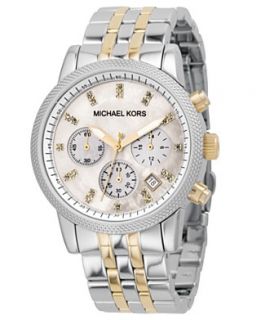Michael Kors Watch, Womens Ritz Two Tone Bracelet 38mm MK5057