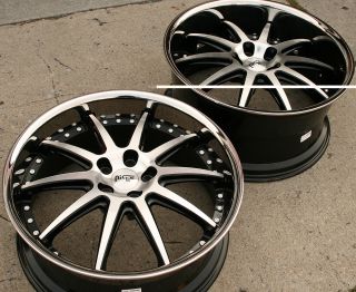 22 Black Rims Wheels BMW 745 760 7 Series 22 x 9 0 10 5 5H 15