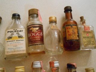 48 Mini Vtg Liquor Bottles