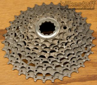 Used 11 34 9 speed Shimano XTR CS M970 cassette. Largest 4 cogs are